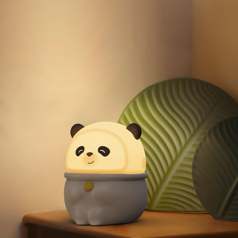 Lampe de Table LED USB Panda Cochon en Silicone Créatif Dessin Animé 