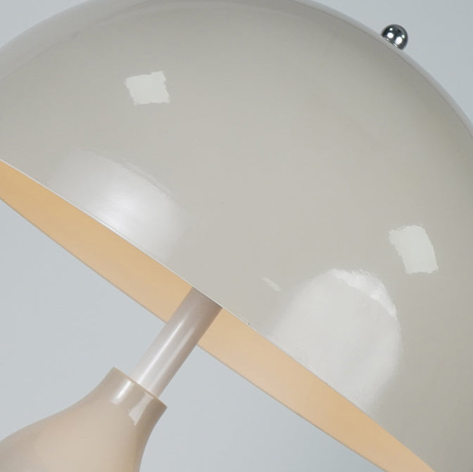 Contemporary Scandinavian Iron Mushroom Shade 1-Light Standing Floor Lamp For Bedroom
