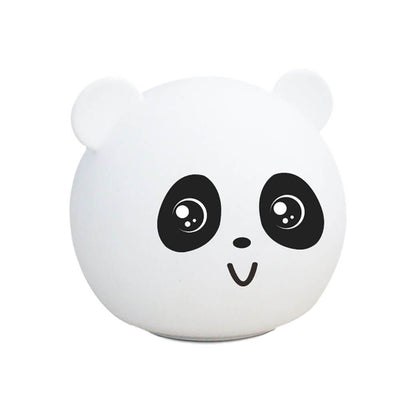 Lampe de table LED en silicone colorée avec animal de dessin animé 