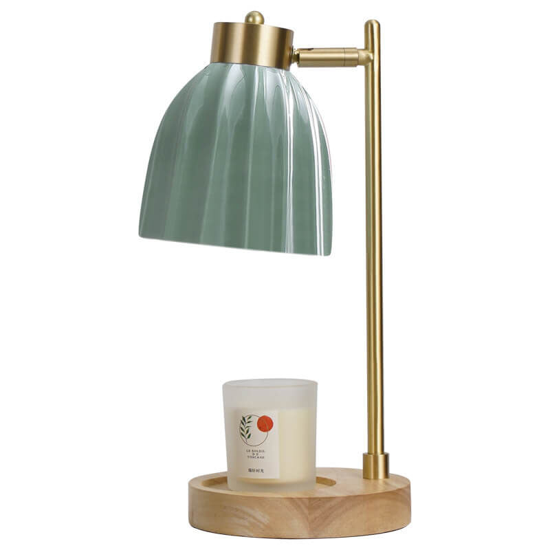 Lampe de table en cire fondue à 1 lumière avec minuterie et variateur en cuivre nordique 