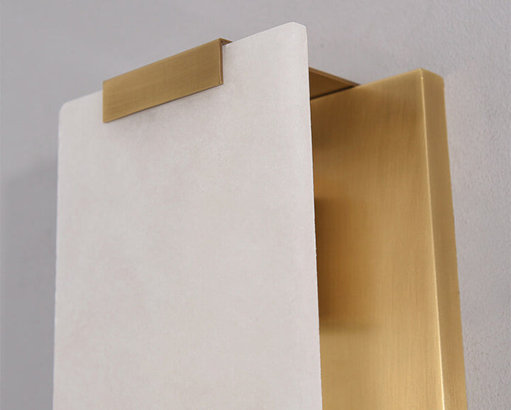 Diseño de Tira de Mármol de Cobre de Lujo Luz Nórdica Aplique de Pared de 3 Luces 