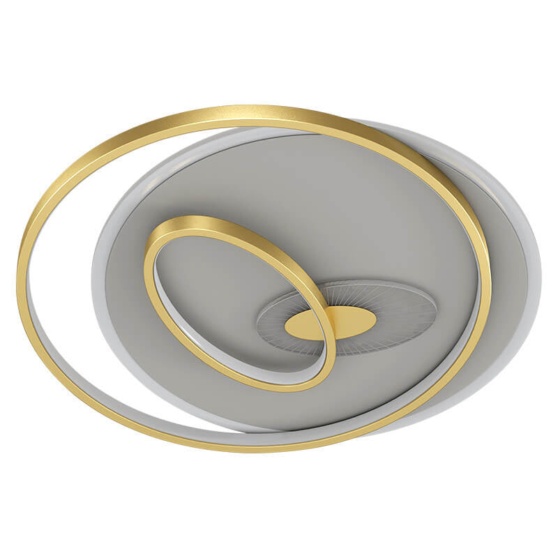 Creative Simple Circular Overlapping Dislocation Design LED Flush Mount Light