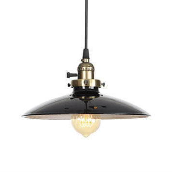 Industrielle Eisen Mehrfarbige Schale 1-Licht Pendelleuchte 