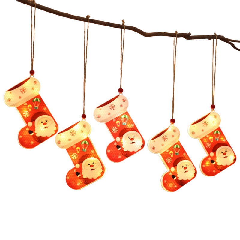 Lumières suspendues peintes en plastique LED décoratives de Noël 