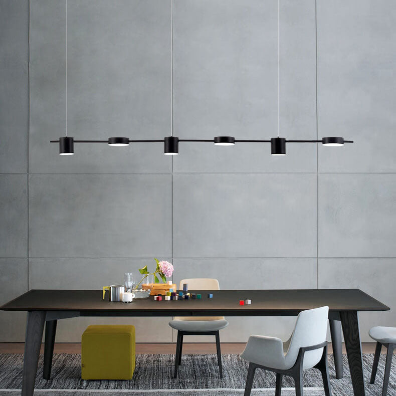 Modern Minimalist Line Round Spotlight LED Island Light Chandelier