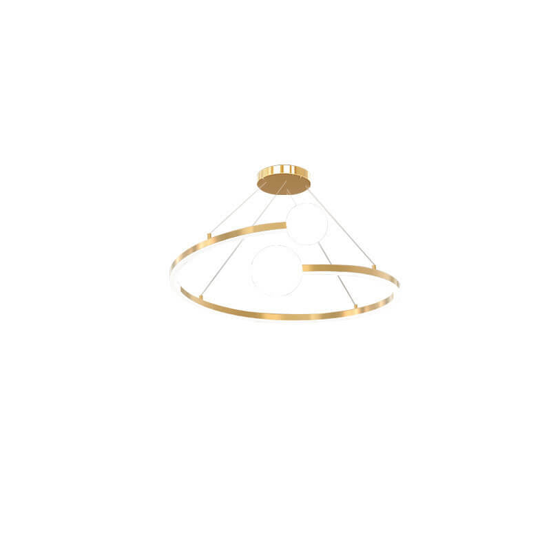 Nordic Light Luxury Creative Open Ring Design LED Chandelier