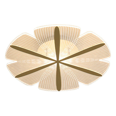 Modern Creative Clear Acrylic Round Flower LED Flush Mount Ceiling Light