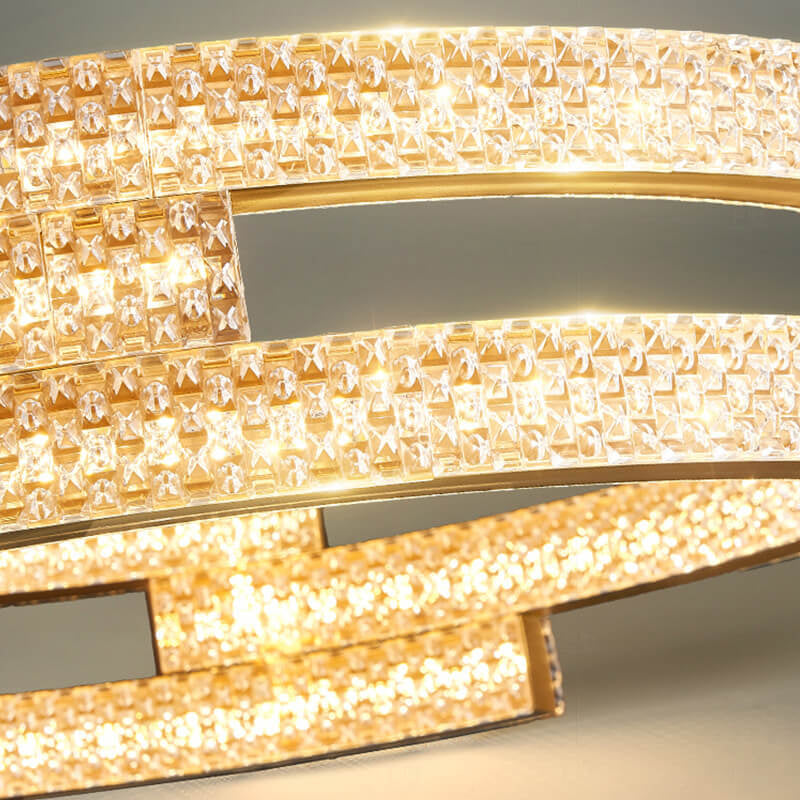 Diseño moderno de patrón de diamante 3D acrílico con luz LED de montaje empotrado 