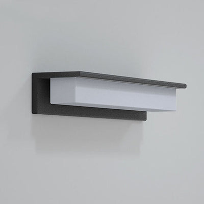 Lampe murale LED extérieure moderne en aluminium rectangulaire solaire 