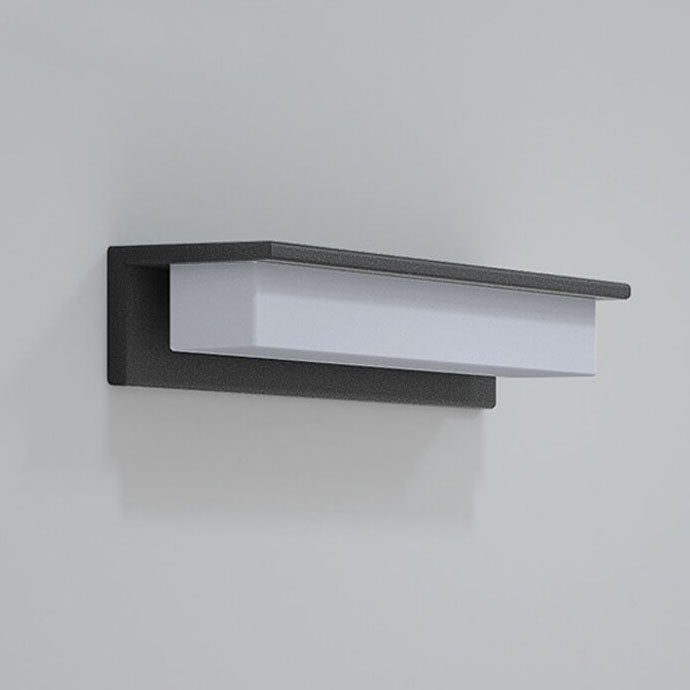 Lampe murale LED extérieure moderne en aluminium rectangulaire solaire 