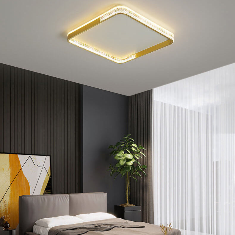 Nordic Light Luxury Square Ring LED Flush Mount Ceiling Light