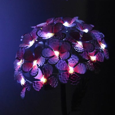 Modern Solar Outdoor Waterproof Simulation Hydrangea LED Outdoor Lawn Decorative Ground Plug Light