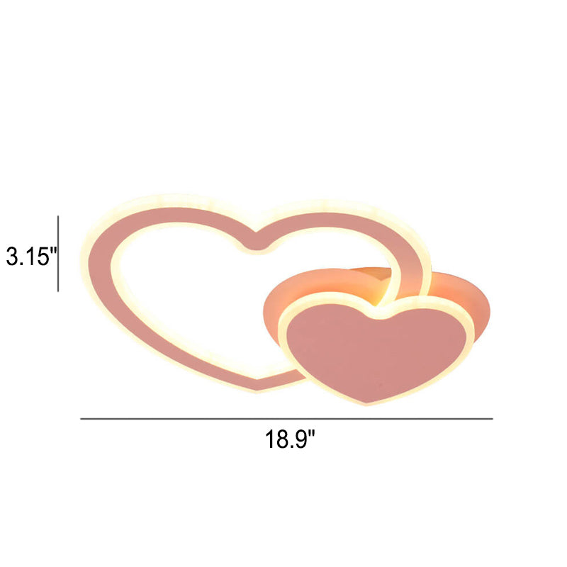 Moderne kreative herzförmige LED-Deckenleuchte für bündige Montage