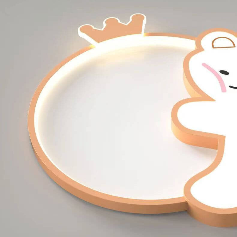 Plafonnier LED en acrylique avec Protection des yeux, ours moderne et mignon pour enfants, plafonnier encastré 