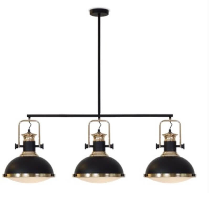 Industrial Vintage Iron Pot Lid Rotatable 1/3 Light Chandelier
