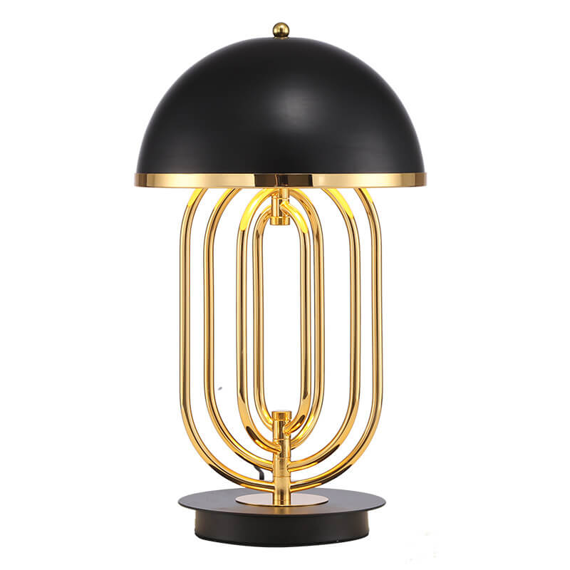 Modern Light Luxury Rotatable Aluminum Metal 2-Light Table Lamp