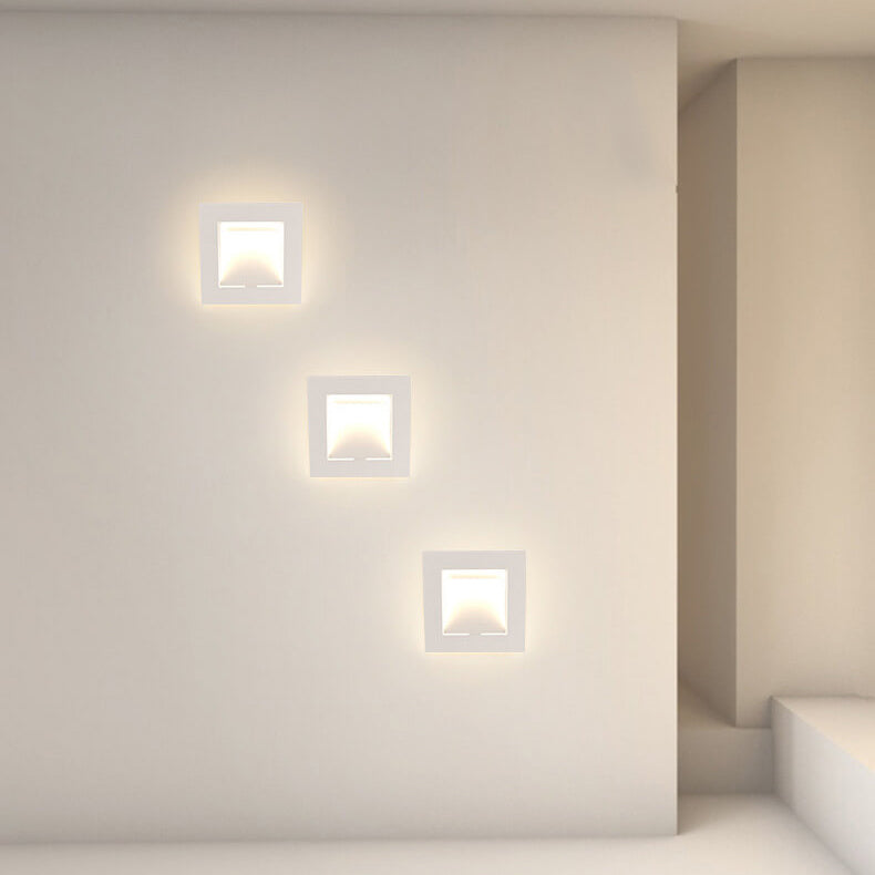 Modern Simple Square Round Geometry LED Wall Sconce Lamp