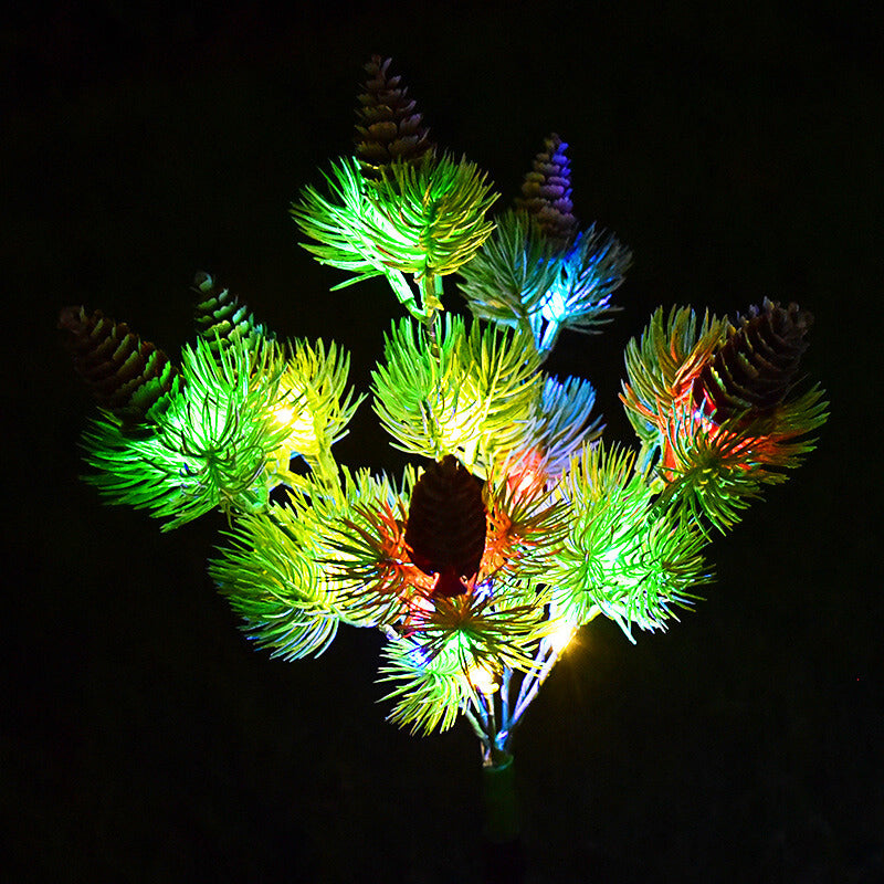 Solarbeleuchtetes Weihnachtstannenzapfen-Baum-LED-dekoratives Landschaftslicht im Freien 