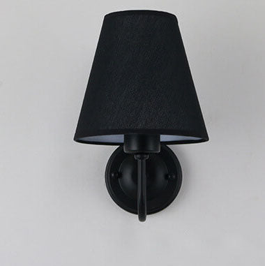 Moderne Stoffglockenschirm Biegearm 1-Licht Wandleuchte 