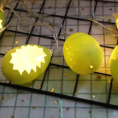 Guirlande lumineuse décorative à LED en forme d'œuf cassé de Pâques 