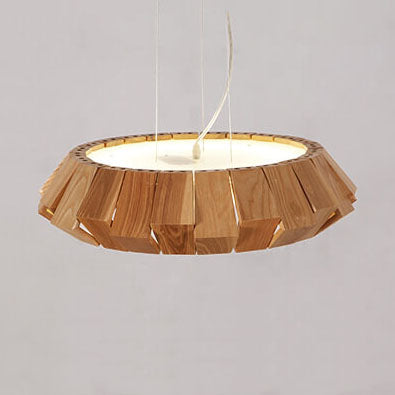 Modern Wooden Southeast Asian Style LED Flush Mount Light