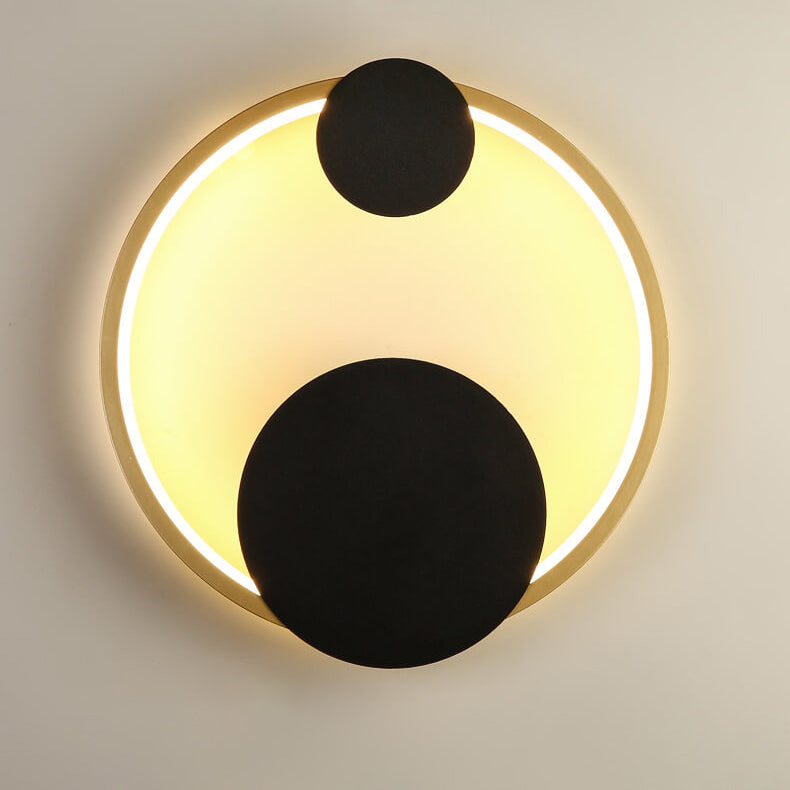 Modern Minimalist Oval Round Ring LED Wall Sconce Lamp