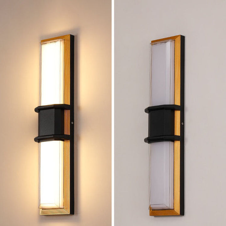 Contemporary Industrial Aluminum Cubic Acrylic Shade LED Waterproof Wall Sconce Lamp For Garden