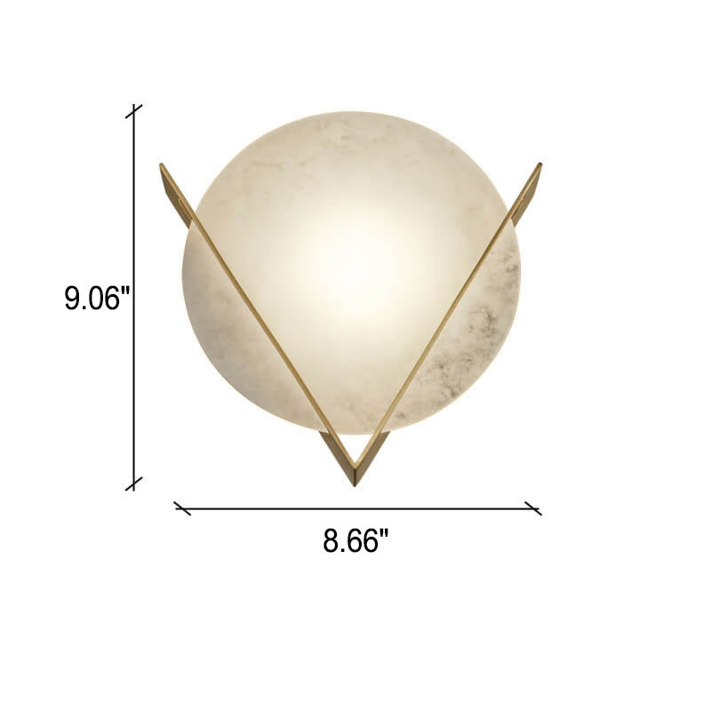 Moderne chinesische runde LED-Wandleuchte aus Plexiglas