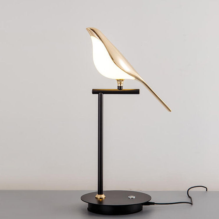 Lampe de table LED minimaliste nordique avec oiseau pie 