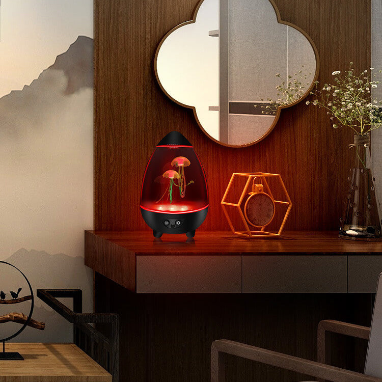 Protection des yeux créative USB méduse conception LED veilleuse lampe de table 