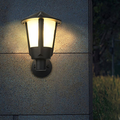 Modern Outdoor Waterproof Geometric Column 1-Light Patio Wall Sconce Lamp