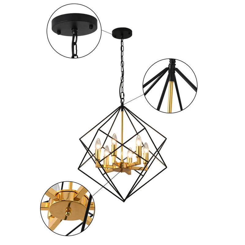 Modern Creative Diamond Iron 4/6-Light Island Light Chandelier