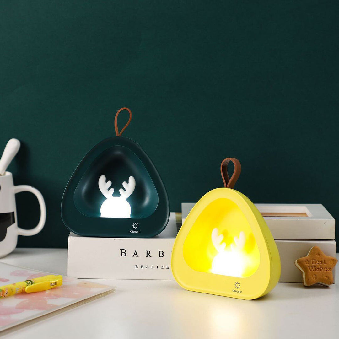 Créatif mignon cerf Silicone USB charge Portable LED veilleuse lampe de Table 