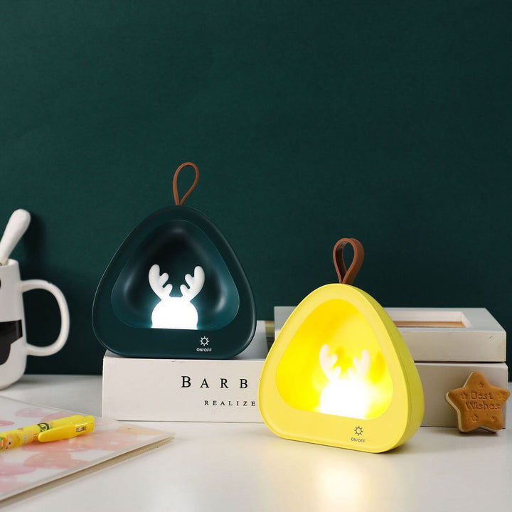 Créatif mignon cerf Silicone USB charge Portable LED veilleuse lampe de Table 