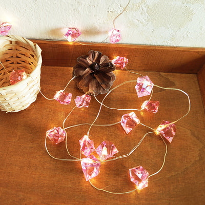 Guirlandes lumineuses créatives en gemmes irrégulières, guirlandes décoratives à LED en acrylique 