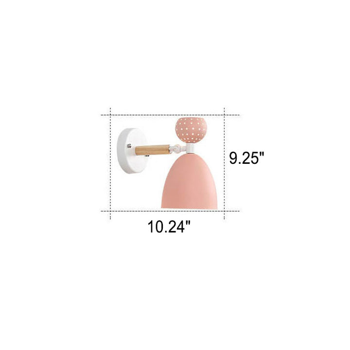 Moderne Kreative Macaron Einfarbige Eisenholz 1-Licht Wandleuchte 