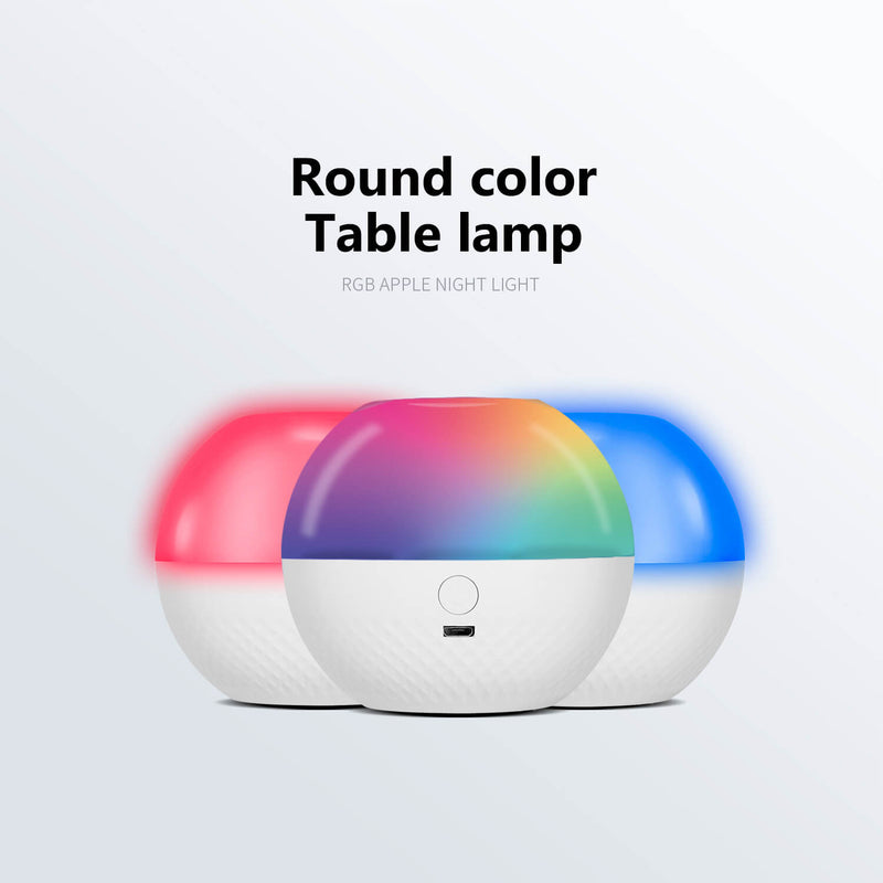 LED Round Ball Night Light 16 Color Remote Control Touch  Table Lamp