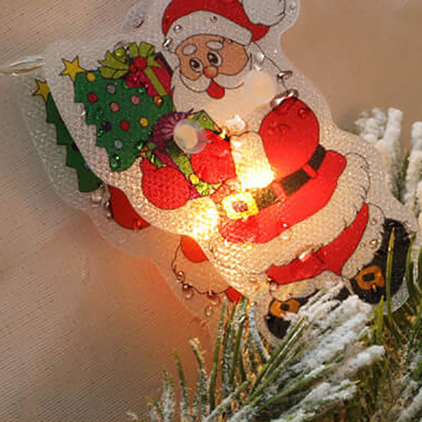 Lumières décoratives de Noël Lumières de décoration à LED suspendues pour sapin de Noël à piles 