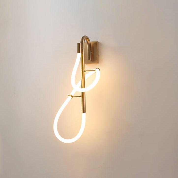 Modern Creative Note Copper Iron LED Wall Sconce Lamp