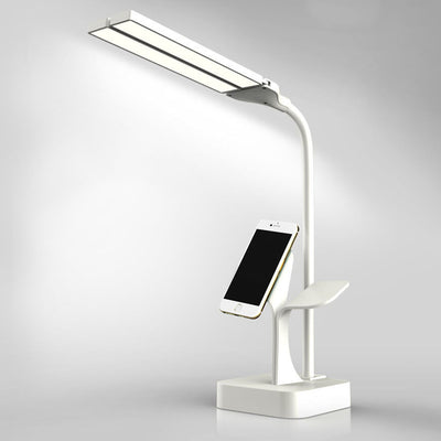 Modern Folding Dual Lamp Plug-In Station Table Lamp