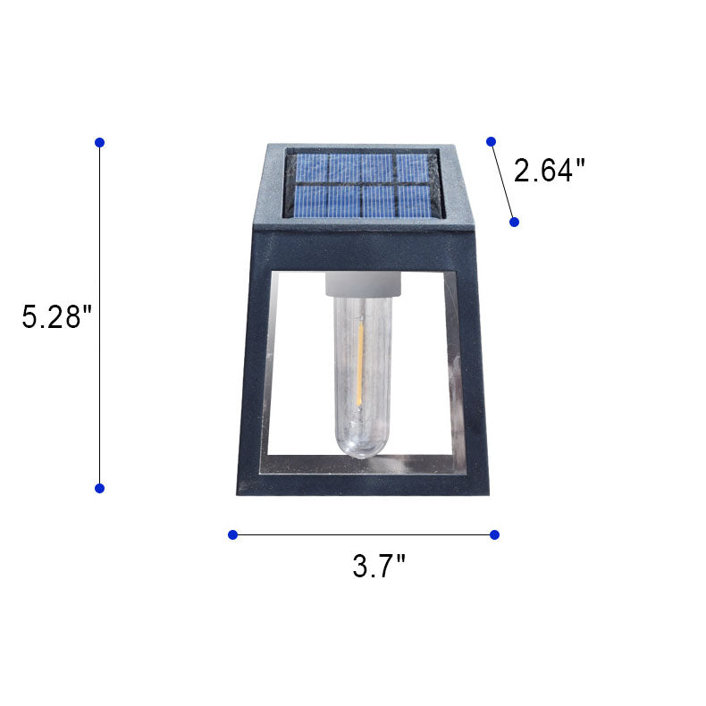 Modern Square Plastic Solar LED Outdoor Waterproof Garden Landscape Wall Sconce Lamp