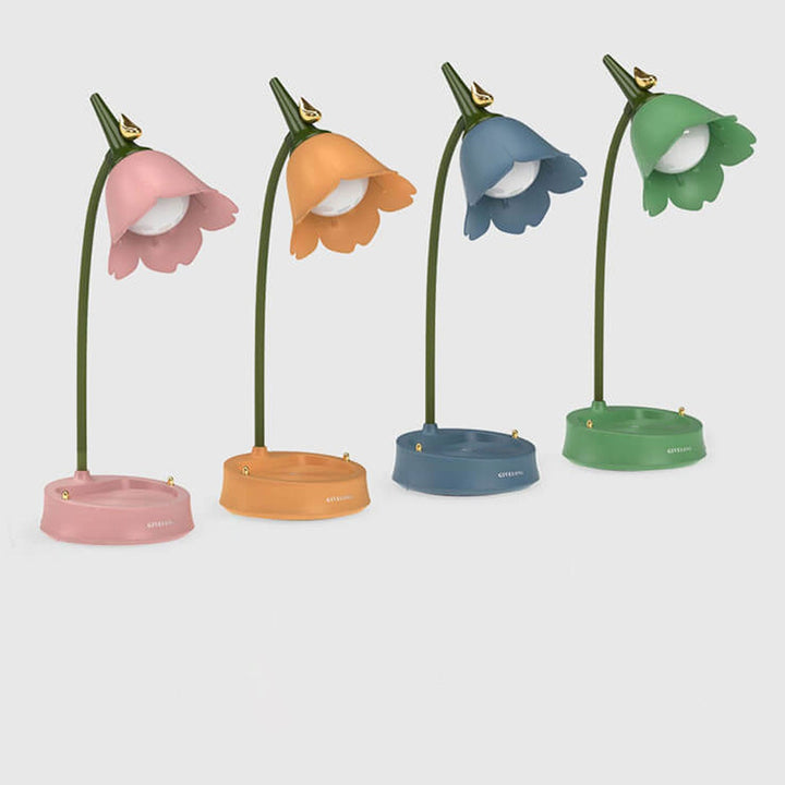 Lampe de table LED avec design créatif de fleur et d&