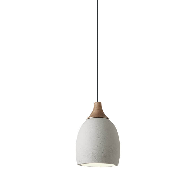 Minimalist Cement Dome 1-Light Pendant Light