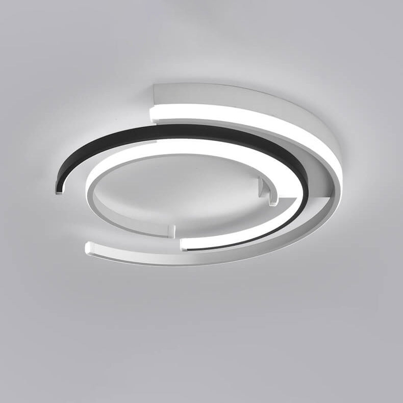 Nordic Creative Circle Half Round LED Flush Mount Ceiling Light