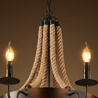 Retro Creative Wrought Iron Twine 6/8-Light Chandeliers