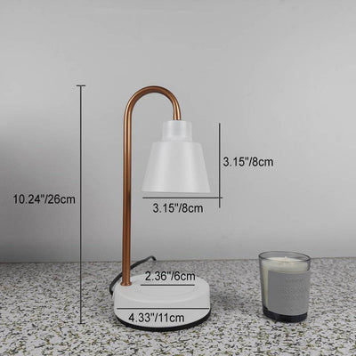 Modern Simplicity Iron Round Shade 1-Light Melting Wax Table Lamp For Study