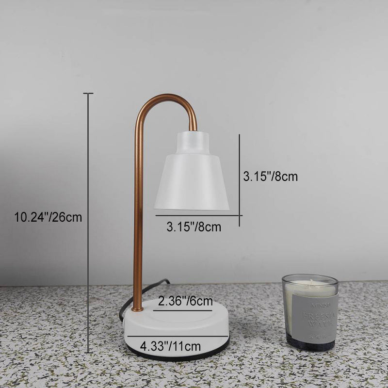 Modern Simplicity Iron Round Shade 1-Light Melting Wax Table Lamp For Study