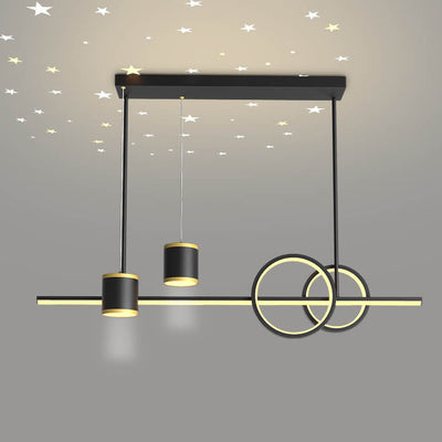 Creative Nordic Strip Geometric Combination Design LED Chandelier