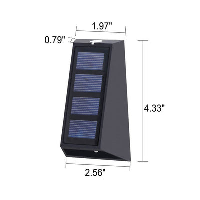 Solar Simple Trapezoid Outdoor RGB Patio LED Wall Sconce Lamp