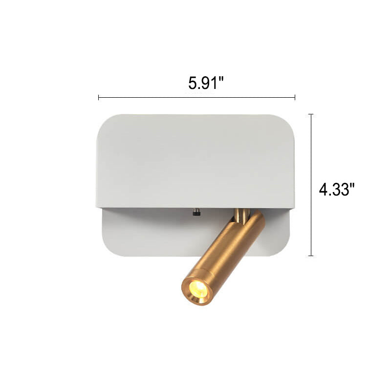 Minimalistischer quadratischer Strahler Rotierende LED-Wandleuchte